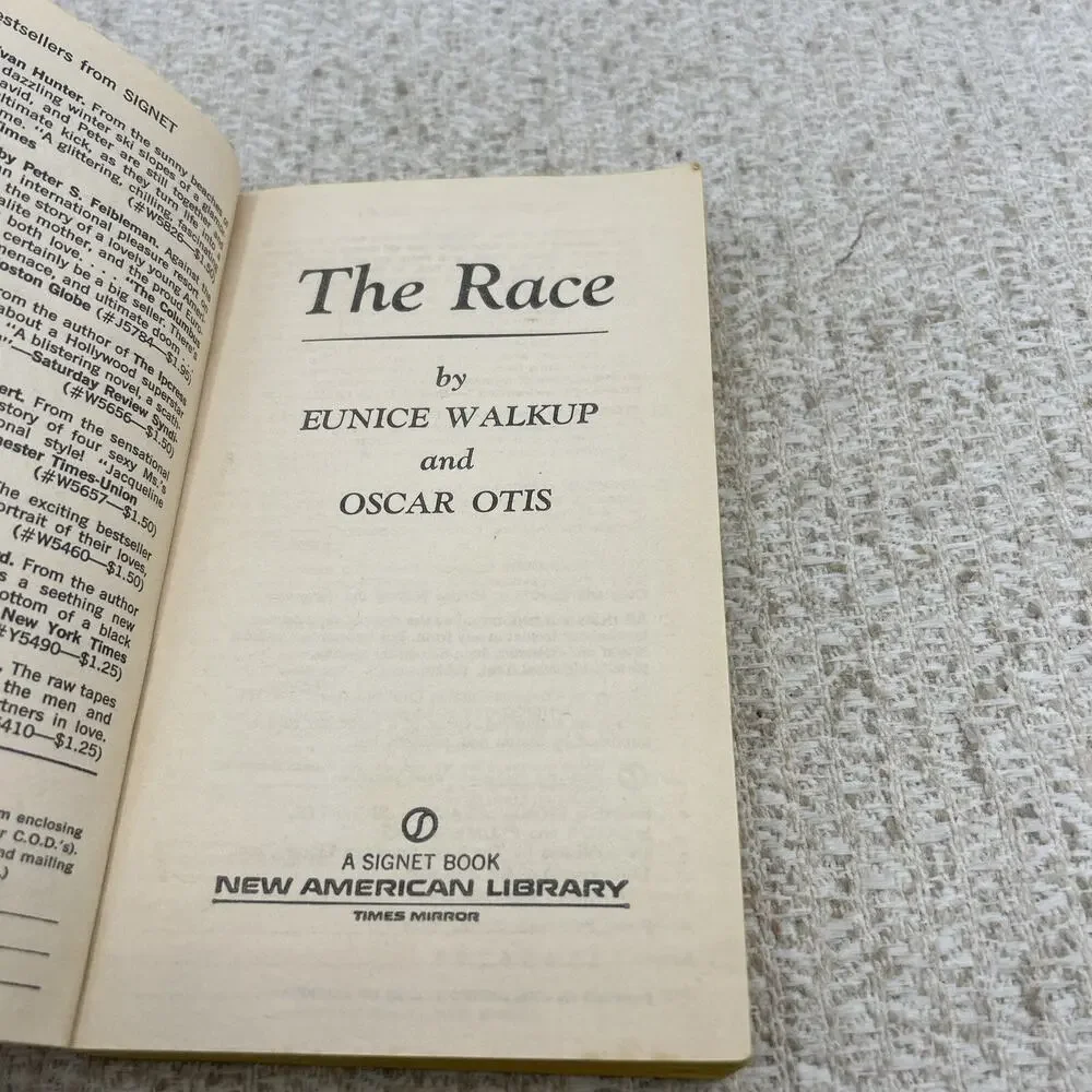 The Race by Eunice Walkup and Oscar Otis Paperback Signet Romance Adult 1973